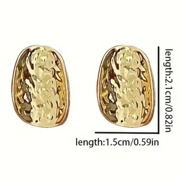 Vintage golden plated earrings - Picture 3 of 5